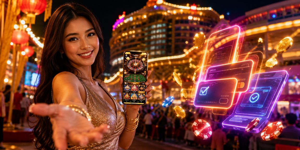 Pemain Genting Highlands menggunakan aplikasi kasino mudah alih mk1 di telefon Android mereka