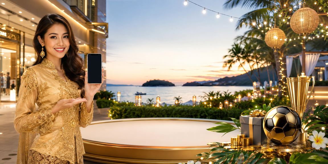 Pemain berbaju kebaya Langkawi melakukan pertaruhan bola sepak melalui platform dalam talian